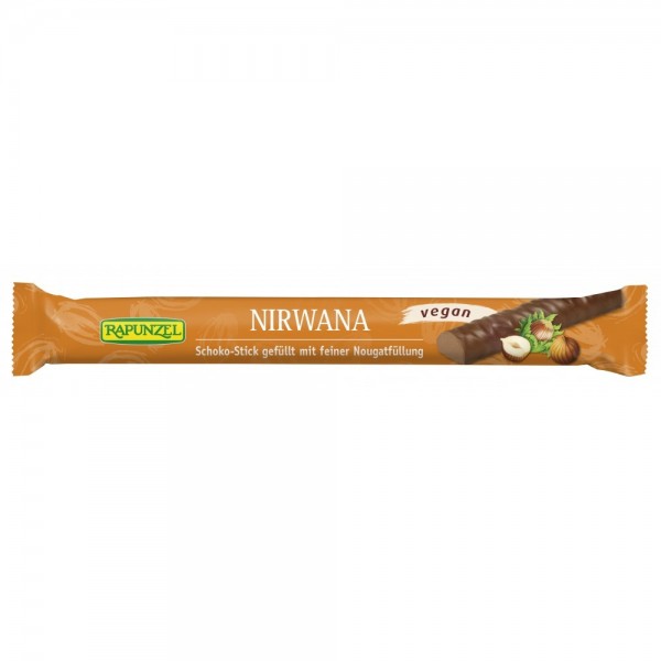 Stick nirwana cu ciocolata si crema de alune, vegan bio Rapunzel